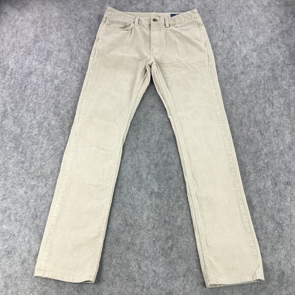 Vineyard Vines Pants Mens 32 Beige Corduroy Chino Straight Fit Mid Rise Stretch - Picture 1 of 13